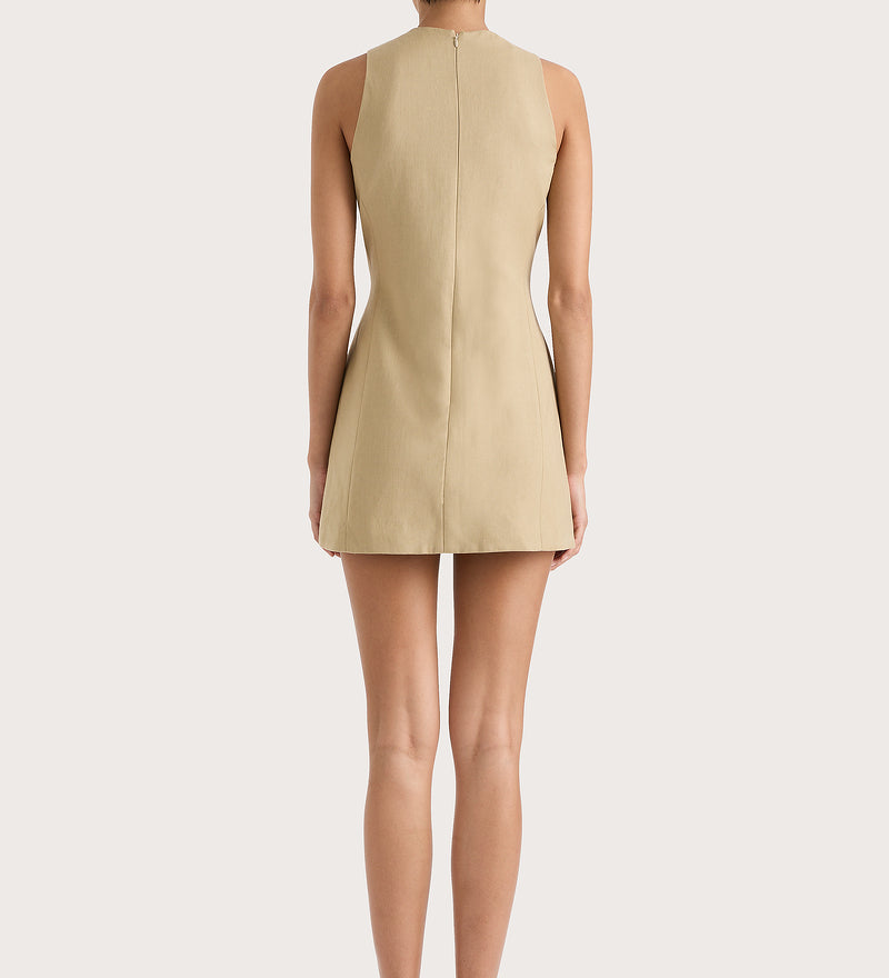 Faithfull - Eveline Mini Dress Caramel - Final Sale