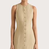 Faithfull - Eveline Mini Dress Caramel - Final Sale