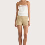 Faithfull - Arlette Strapless Top White Red Stripe - Final Sale