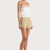 Faithfull - Arlette Strapless Top White Red Stripe - Final Sale