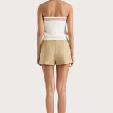 Faithfull - Arlette Strapless Top White Red Stripe - Final Sale