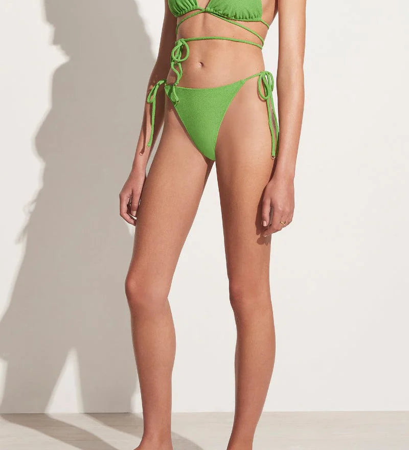 Faithfull - Andrea Bikini Bottoms Kiwifruit Towelling - Final Sale