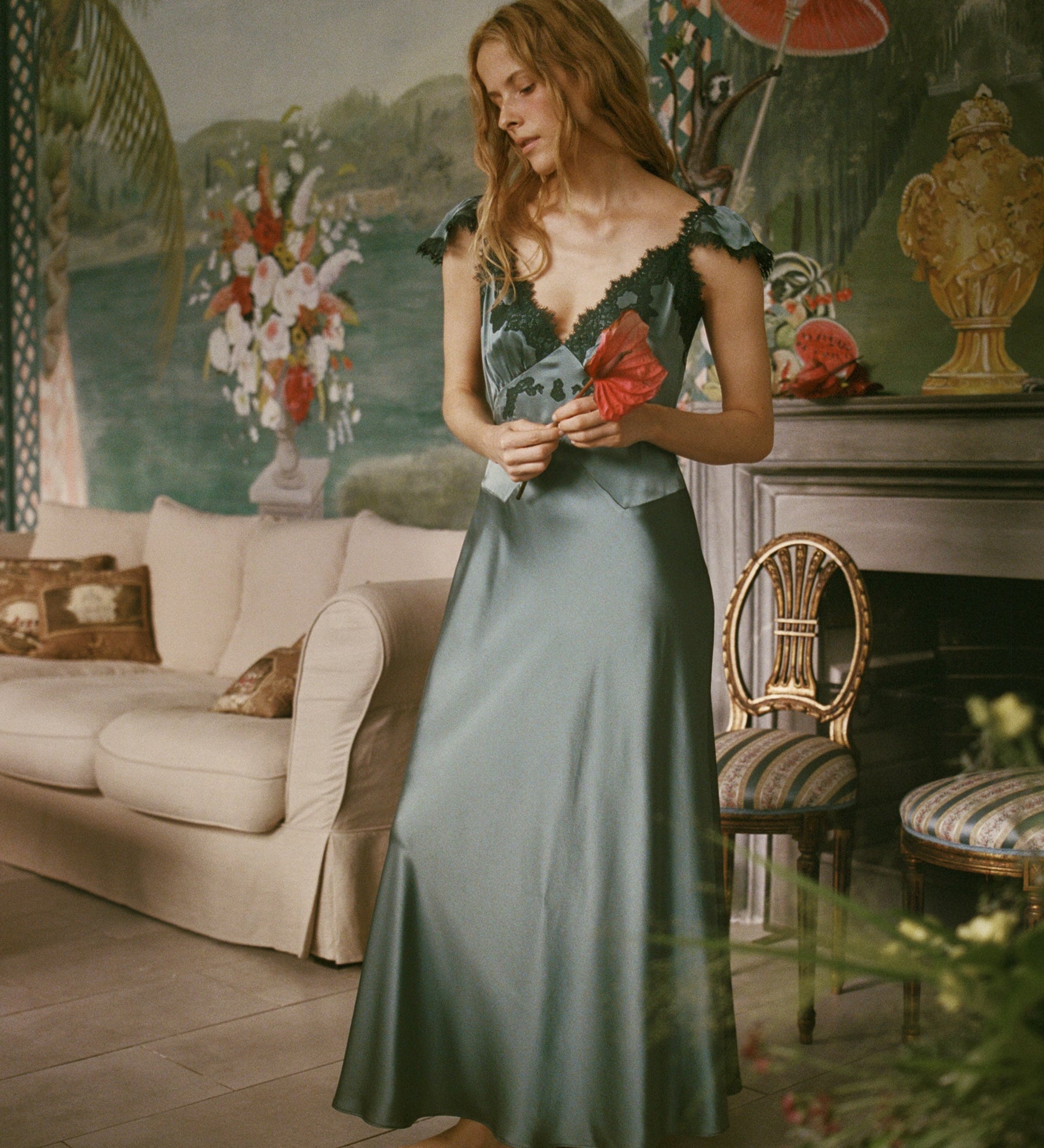 DOEN - FIONA DRESS - - DULAC GREEN