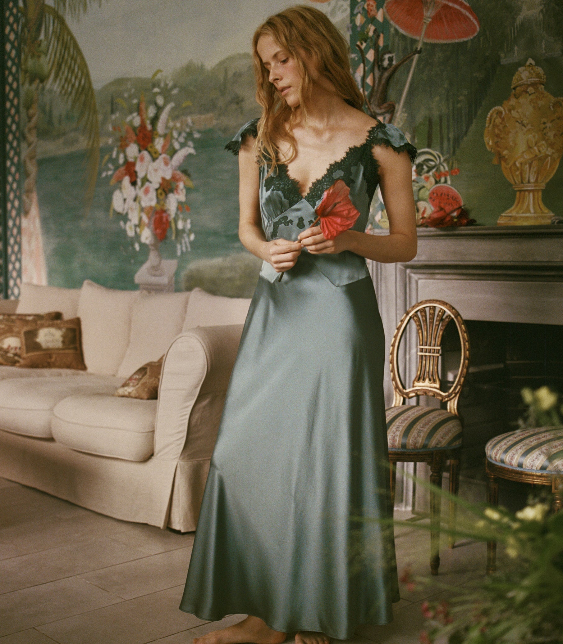 DOEN - FIONA DRESS - - DULAC GREEN
