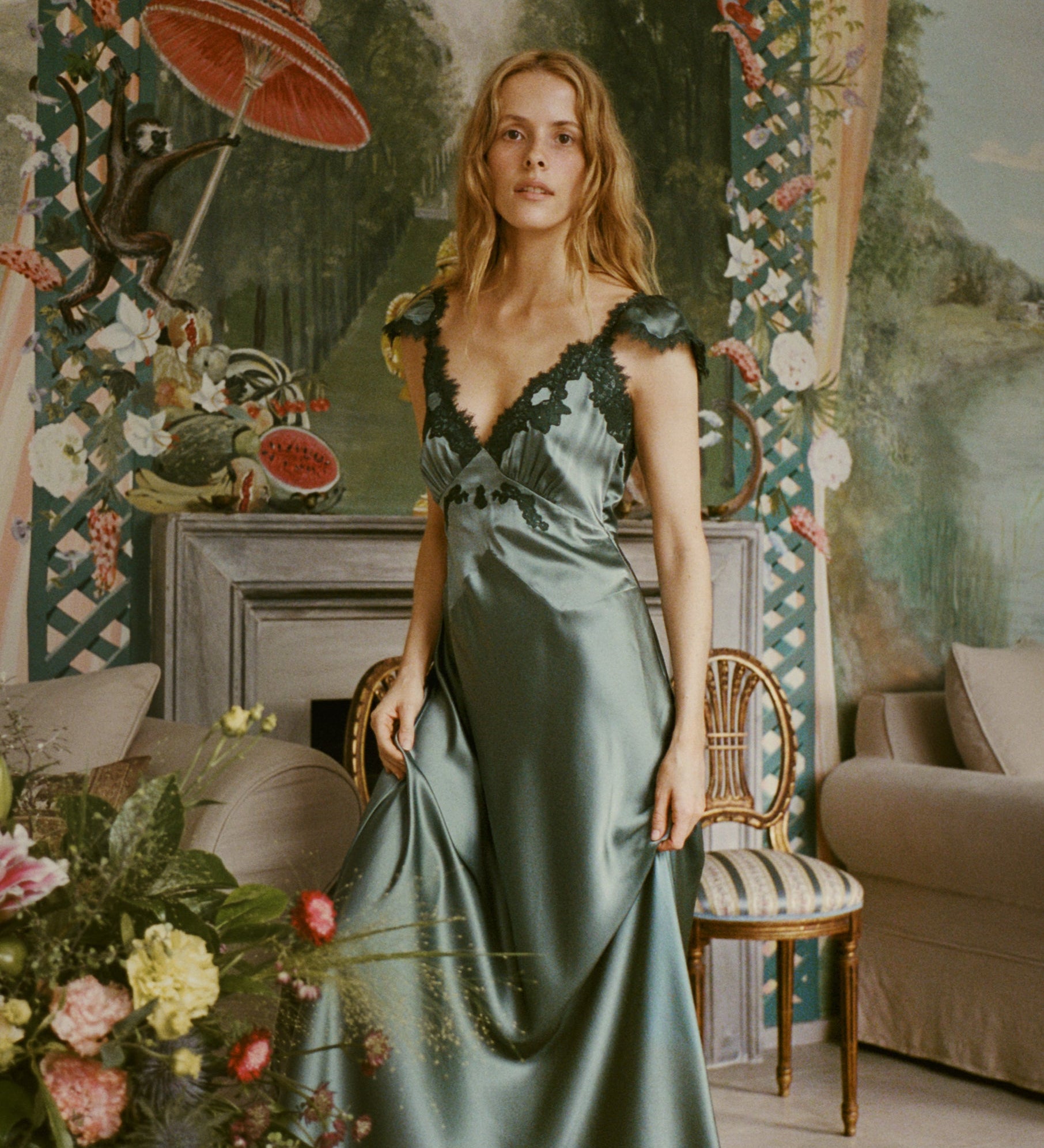 DOEN - FIONA DRESS - - DULAC GREEN