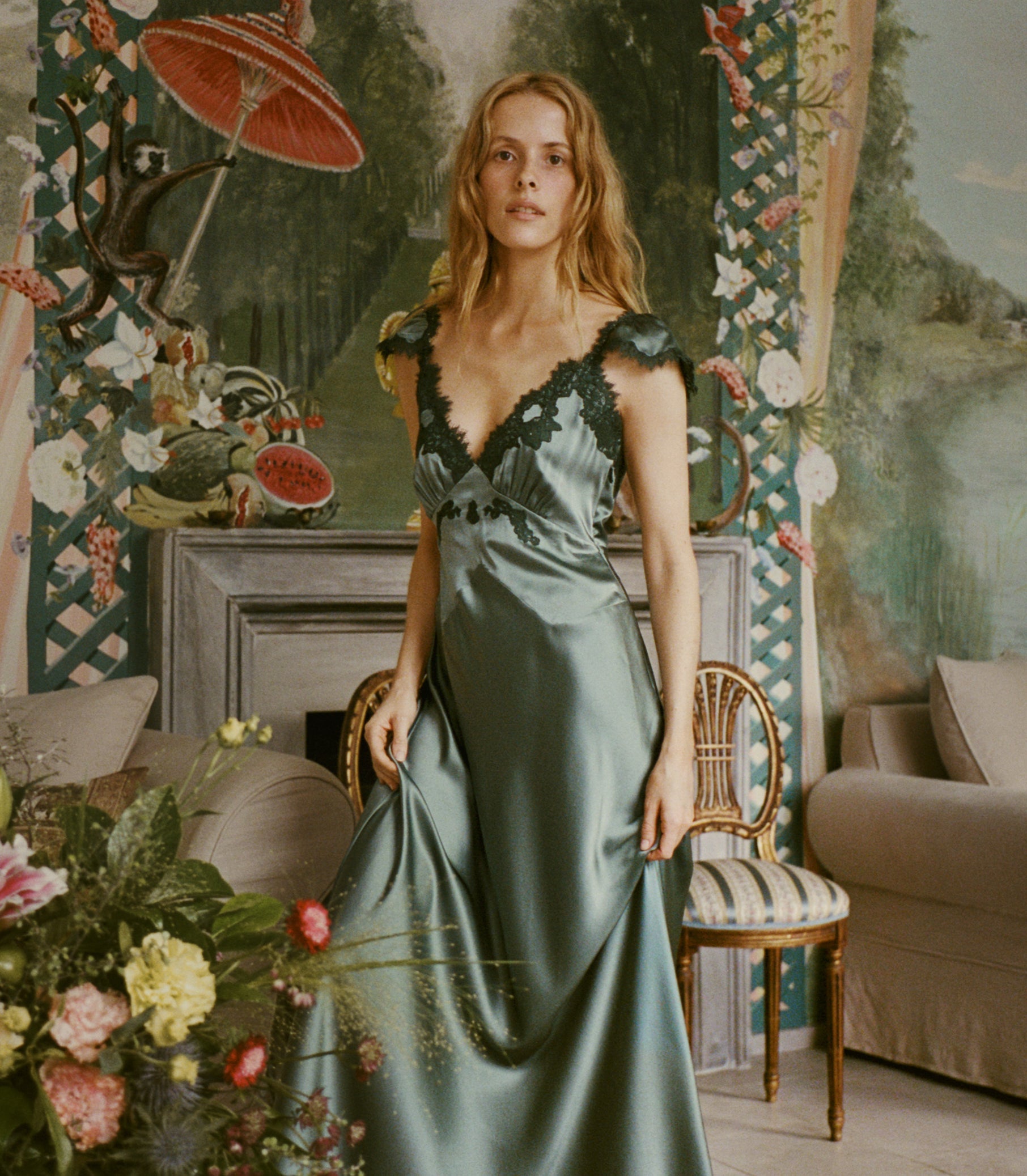 DOEN - FIONA DRESS - - DULAC GREEN