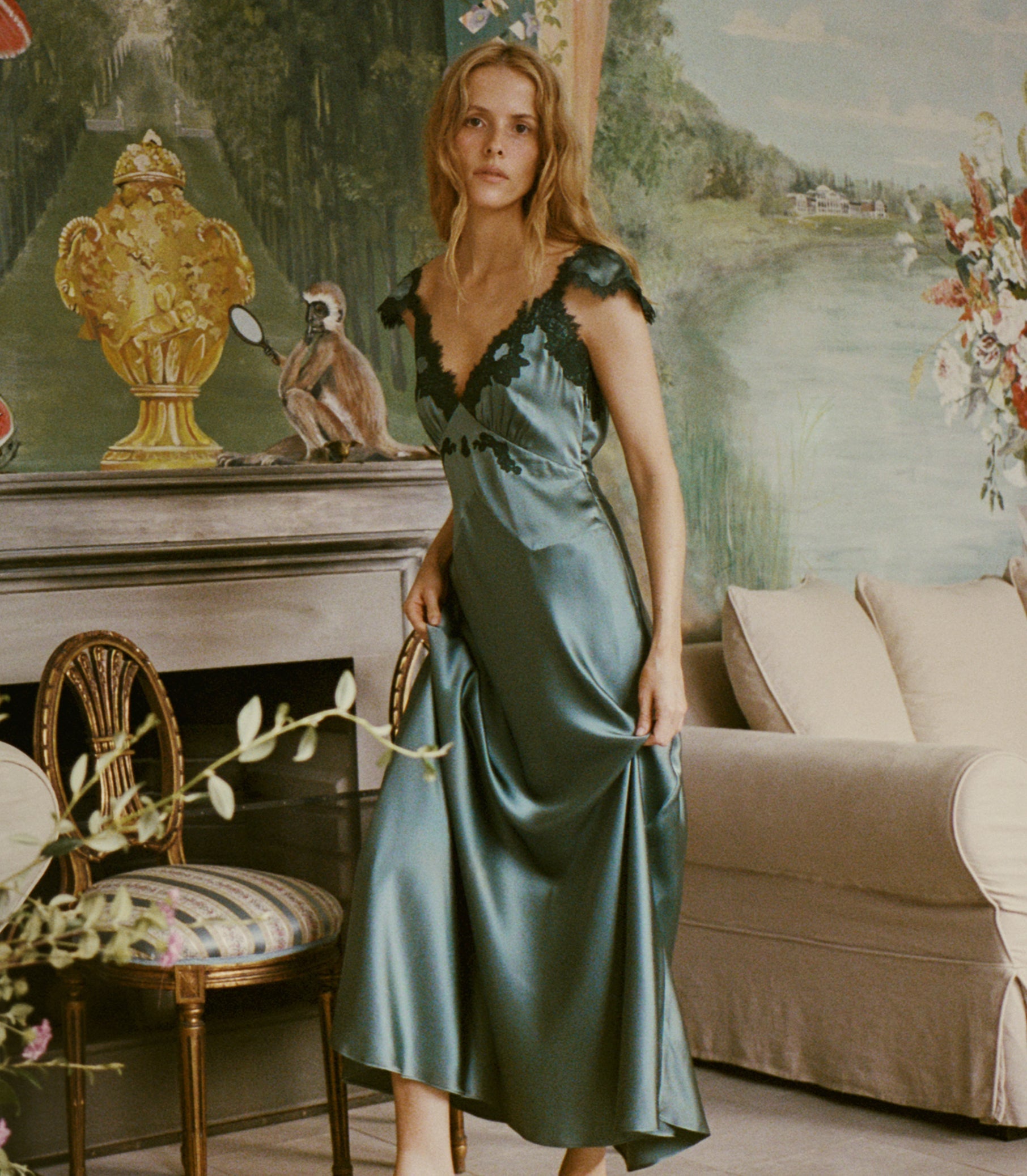 DOEN - FIONA DRESS - - DULAC GREEN