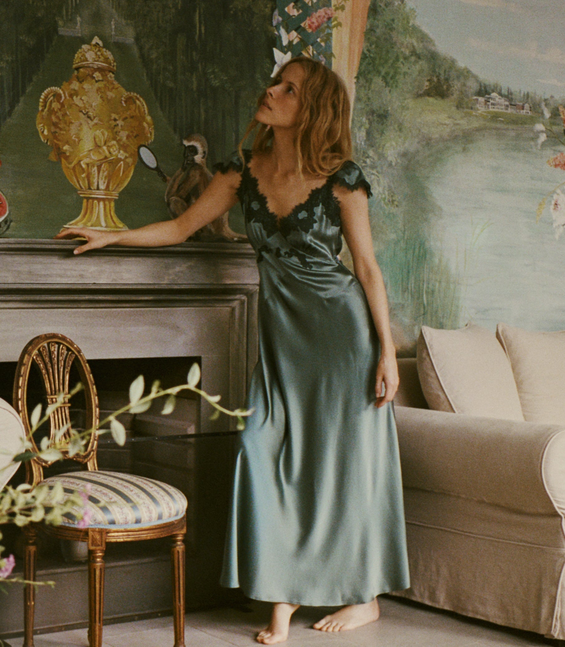 DOEN - FIONA DRESS - - DULAC GREEN