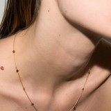Dorsey - 14K ROUND - CUT FLOATING NECKLACE IN COGNAC LAB DIAMOND, 14K YELLOW GOLD