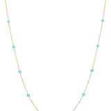 Dorsey - 14K ROUND - CUT FLOATING NECKLACE IN 3.5MM LAB EMERALD, 14K YELLOW GOLD