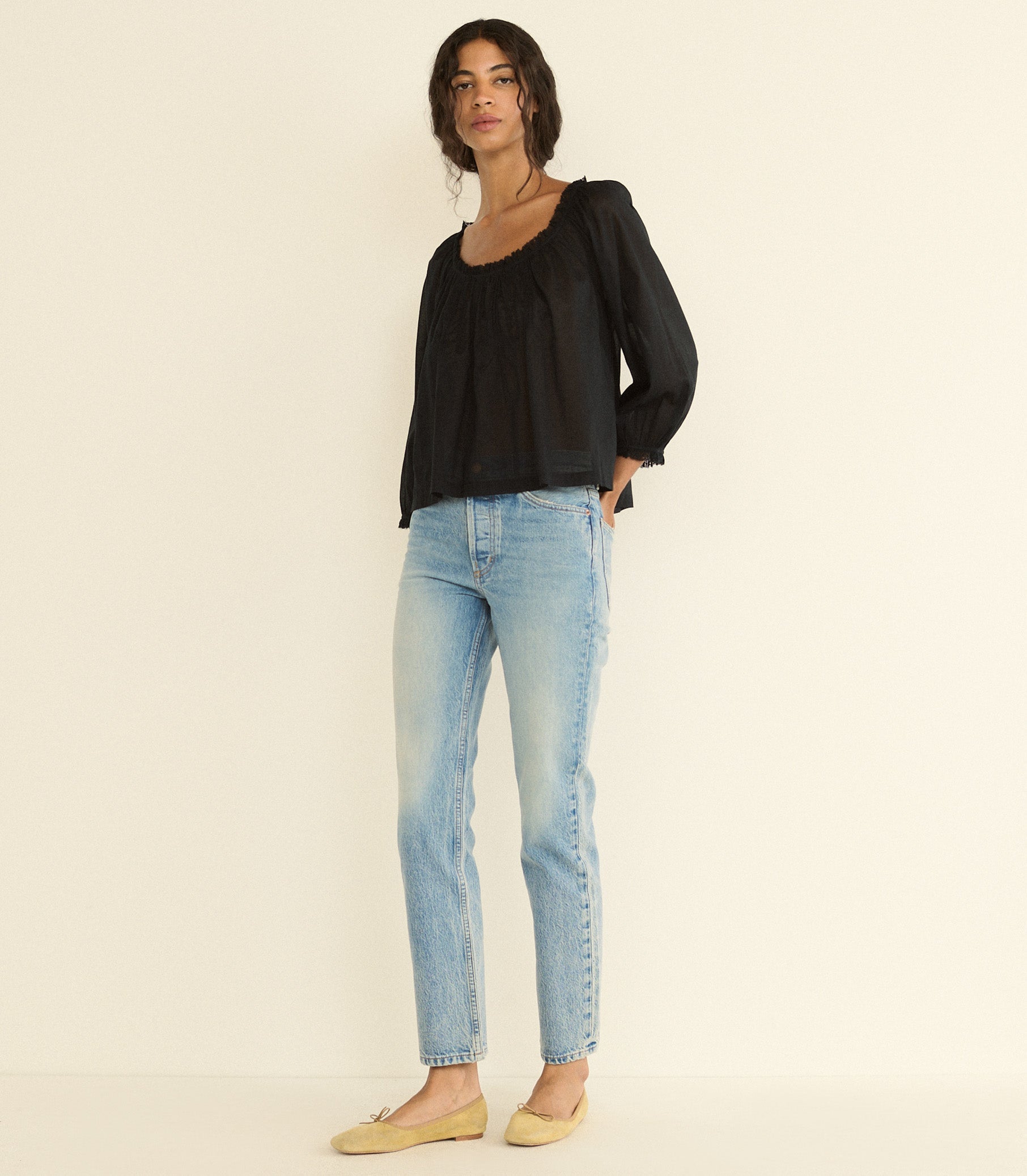 DOEN - FLORINE TOP - - BLACK