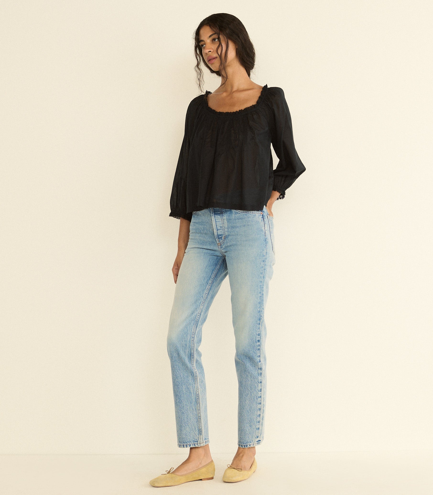 DOEN - FLORINE TOP - - BLACK