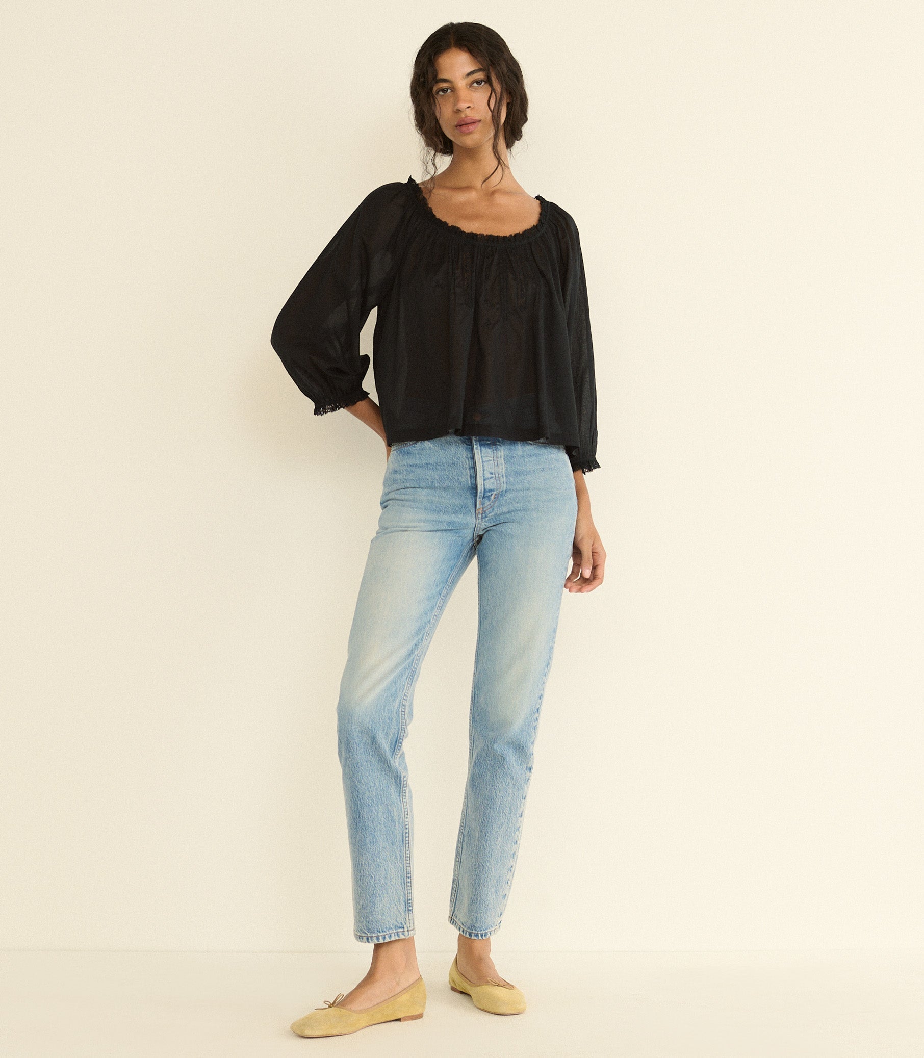 DOEN - FLORINE TOP - - BLACK