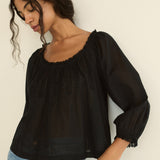 DOEN - FLORINE TOP - - BLACK