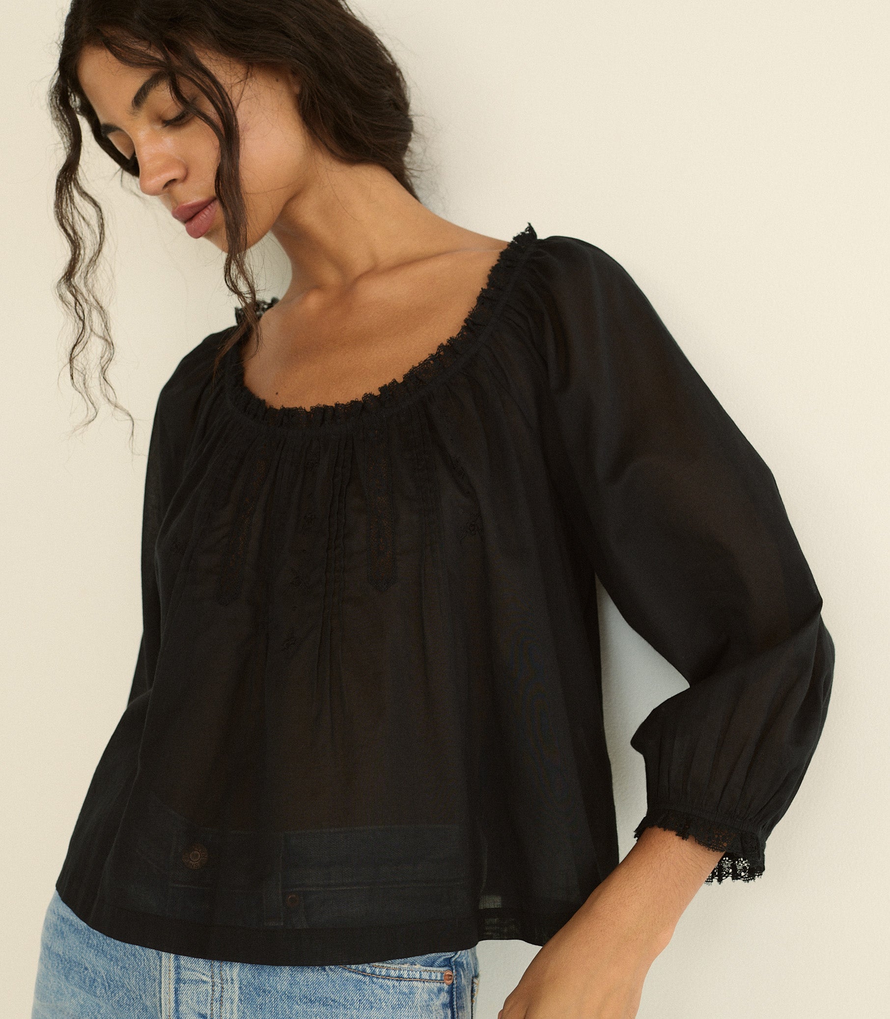 DOEN - FLORINE TOP - - BLACK