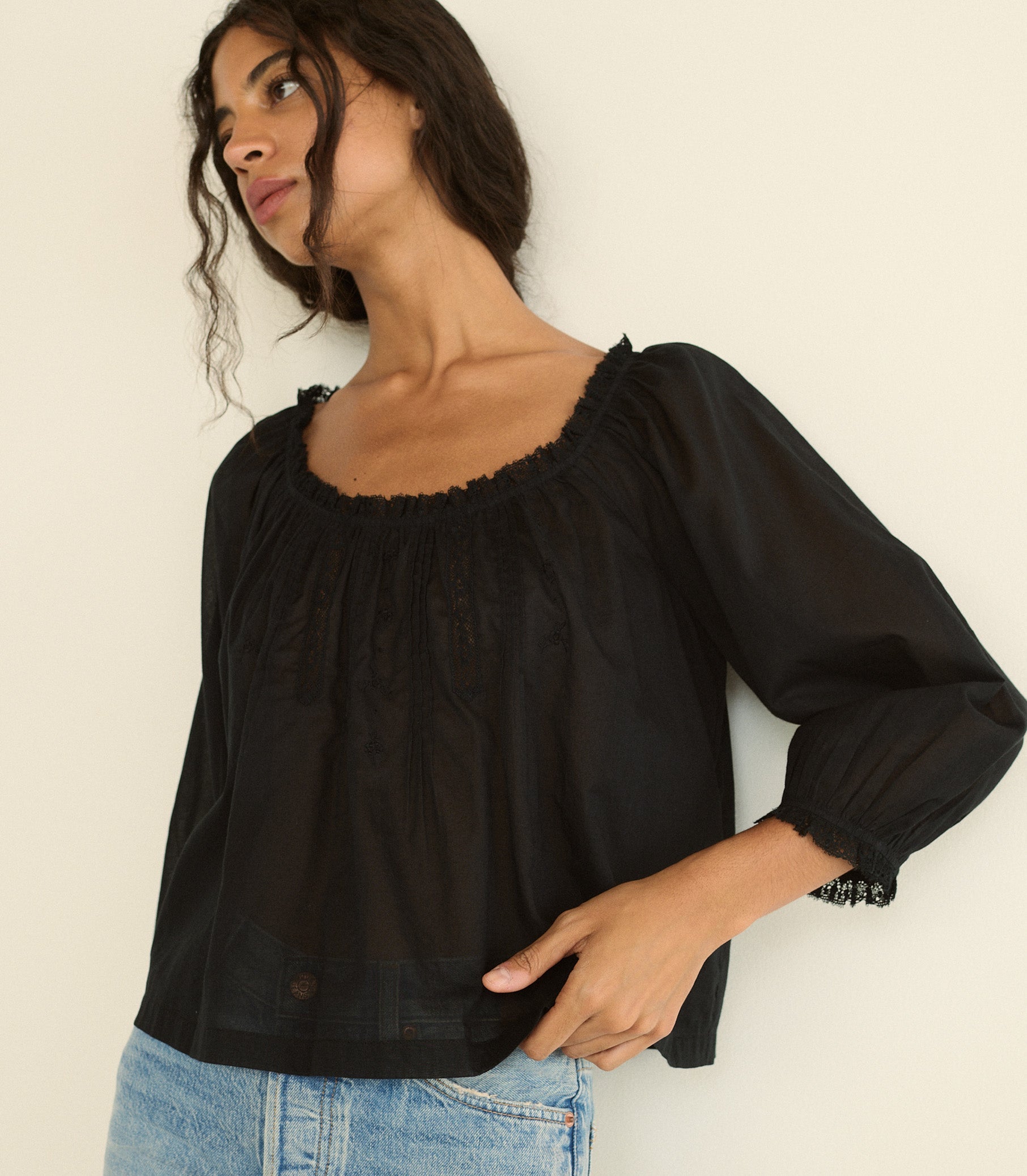 DOEN - FLORINE TOP - - BLACK