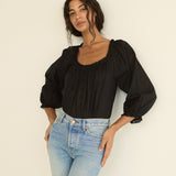 DOEN - FLORINE TOP - - BLACK
