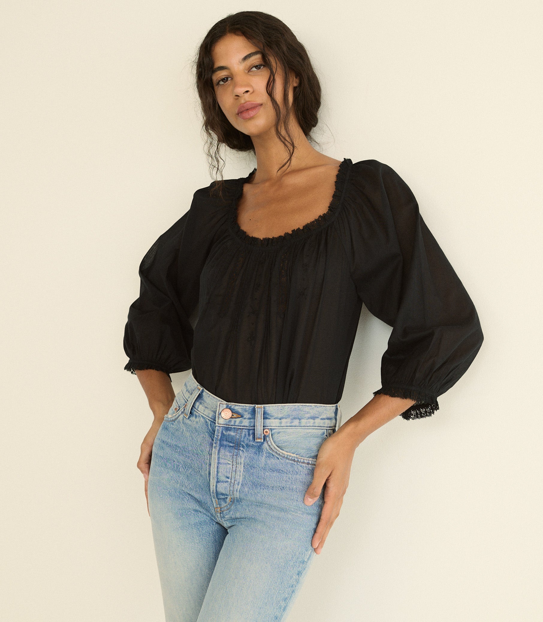 DOEN - FLORINE TOP - - BLACK