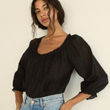 DOEN - FLORINE TOP - - BLACK