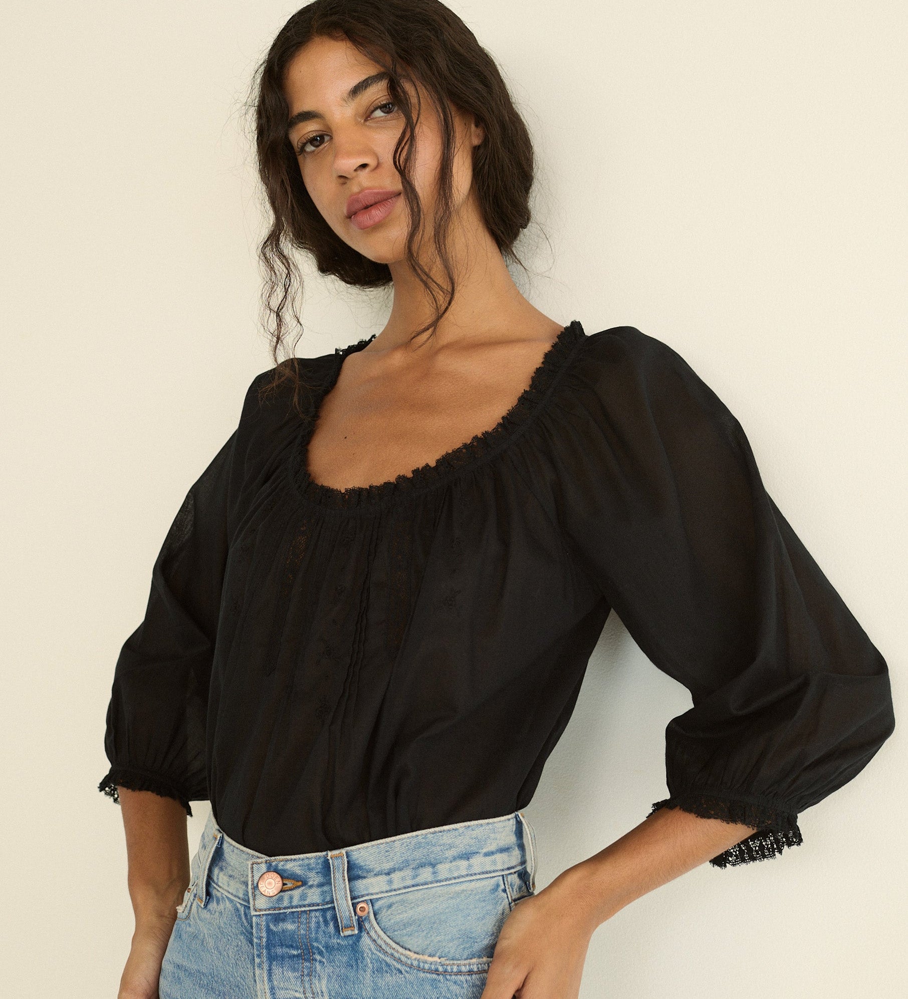 DOEN - FLORINE TOP - - BLACK