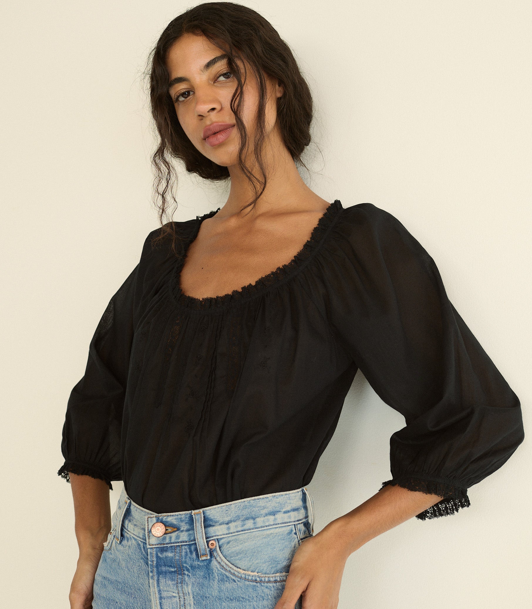 DOEN - FLORINE TOP - - BLACK