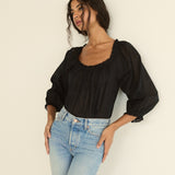 DOEN - FLORINE TOP - - BLACK