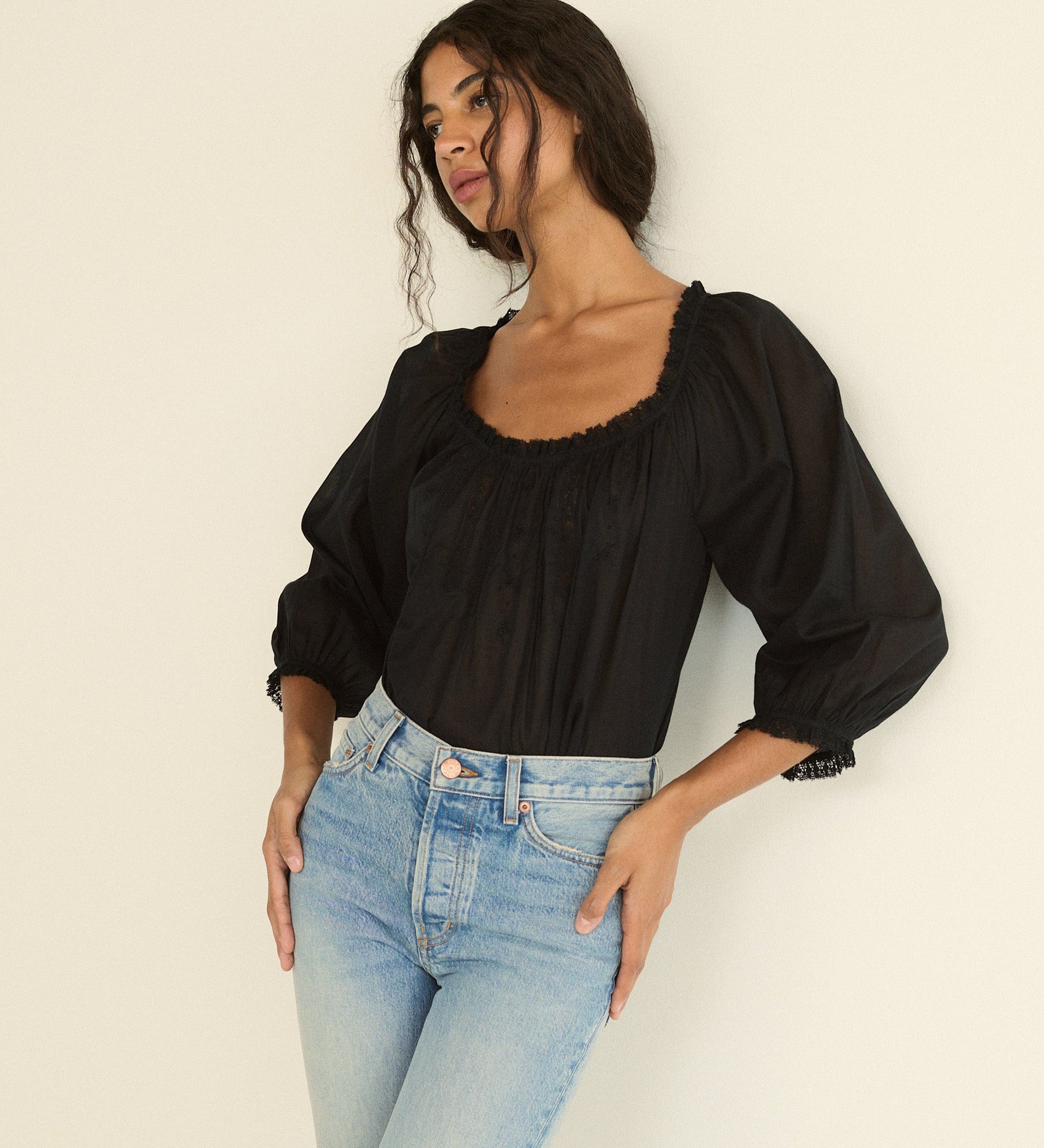 DOEN - FLORINE TOP - - BLACK
