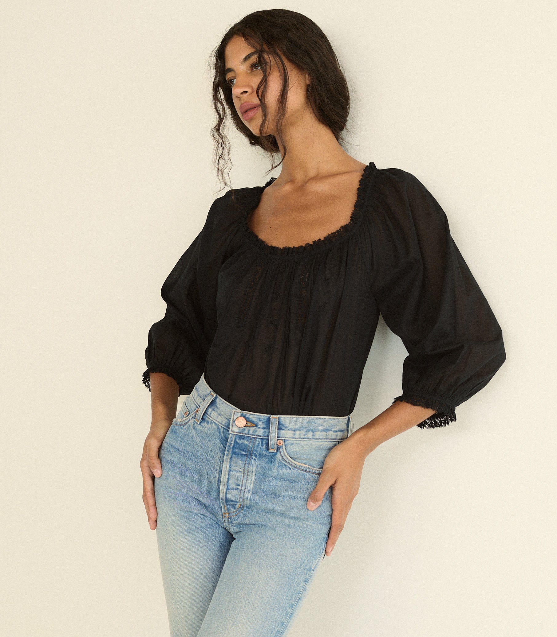 DOEN - FLORINE TOP - - BLACK