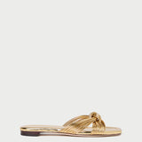Loeffler Randall - Flossie Champagne Leather Flat Sandal