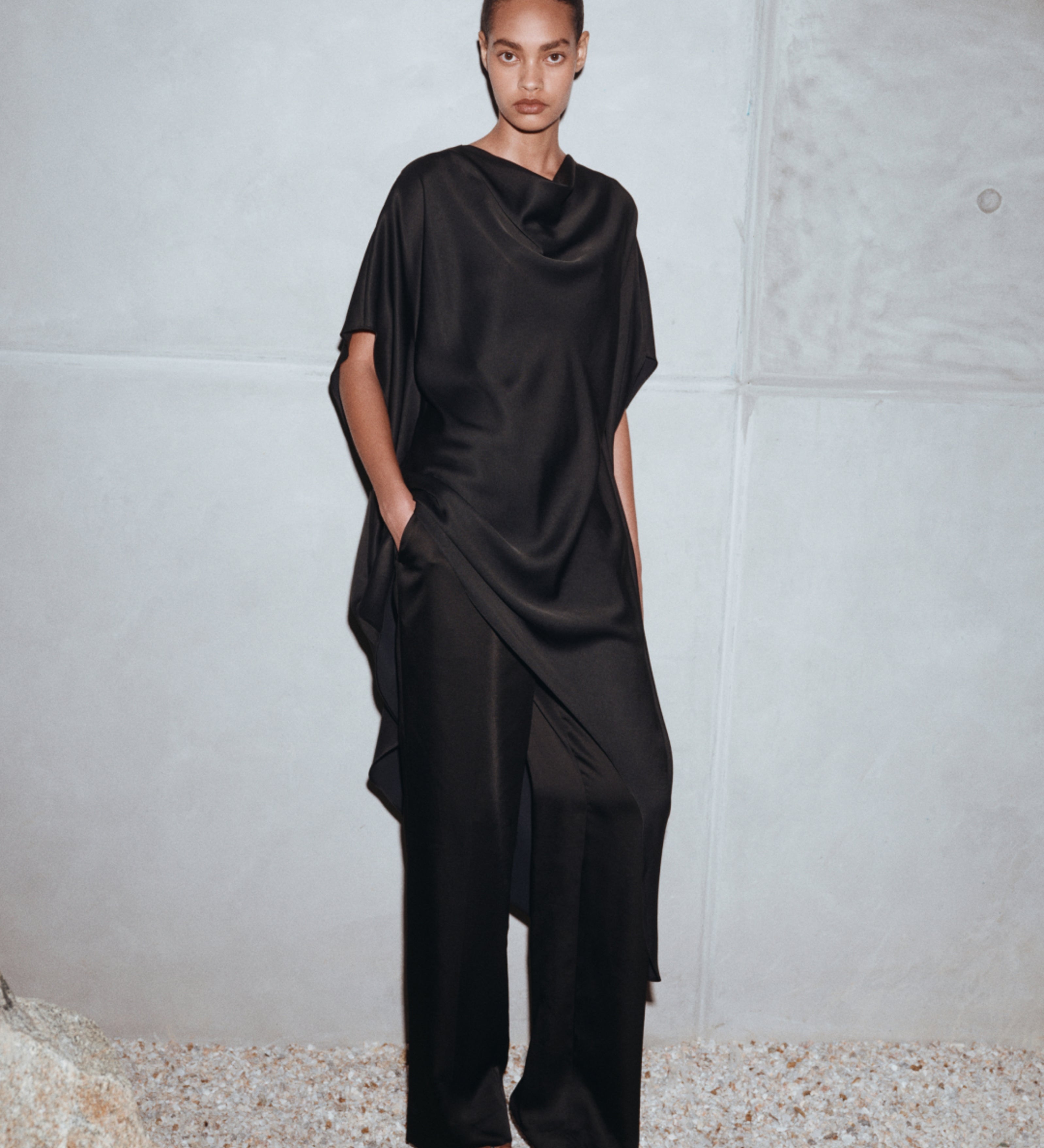 Simkhai - Sadia Satin Mini Cape Dress
