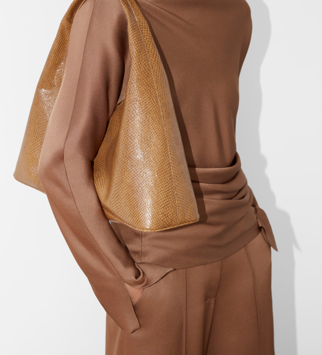 Simkhai - Victoria Draped Satin Top