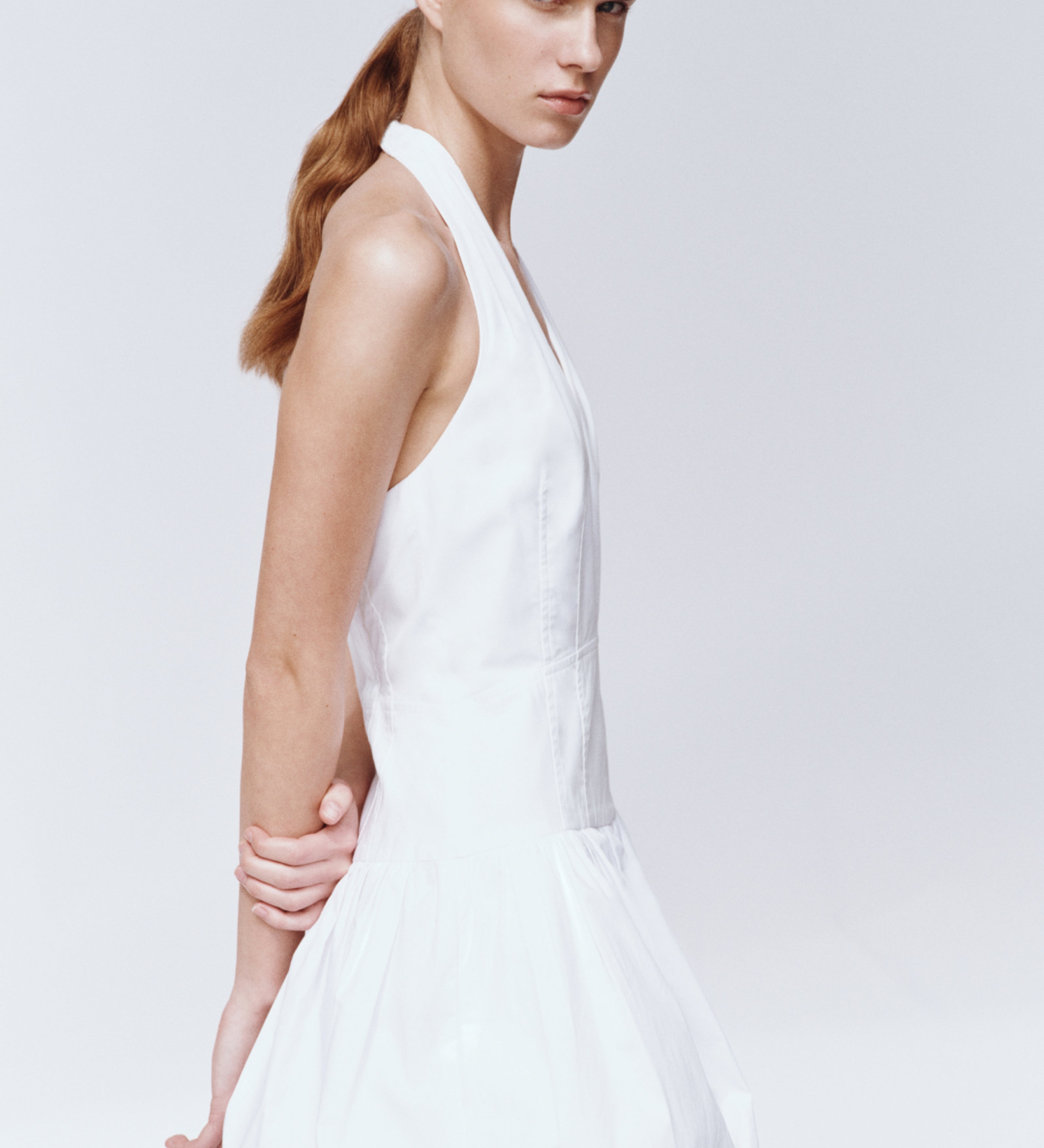 Simkhai - Brooke Cotton Halter Mini Dress