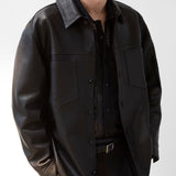 Simkhai - Gibson Leather Shirt Jacket