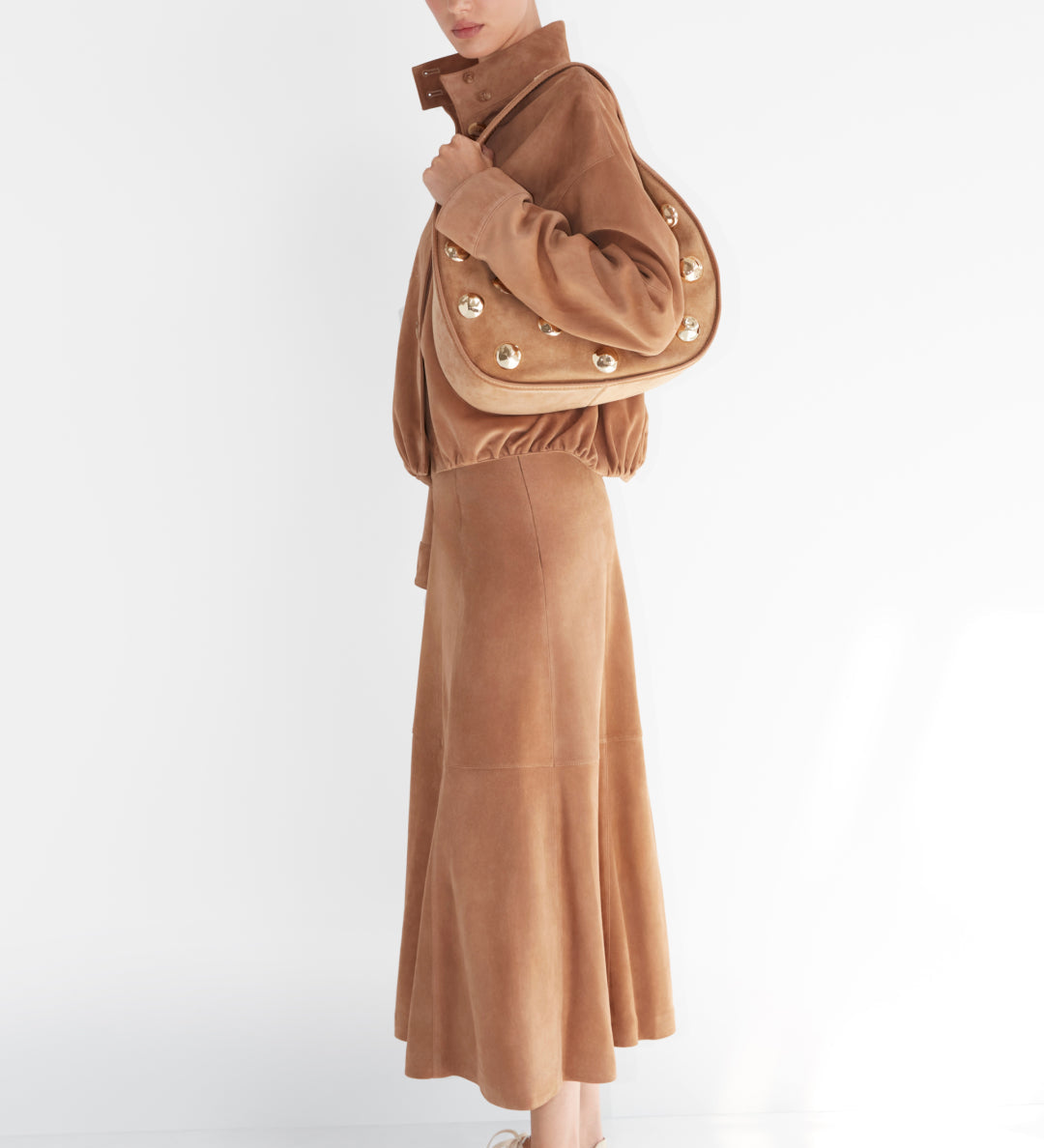 Simkhai - Bonnie Suede Midi Skirt