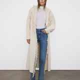 FRAME - Jacquard Fringe Coat -- Stone