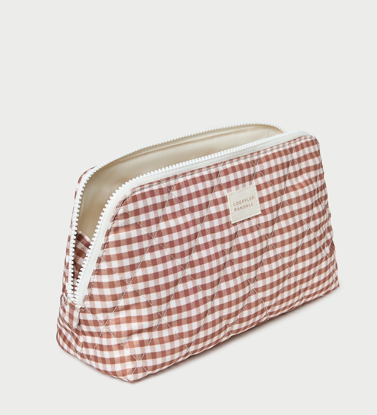 Loeffler Randall - Frances Brown Gingham Cosmetic Pouch