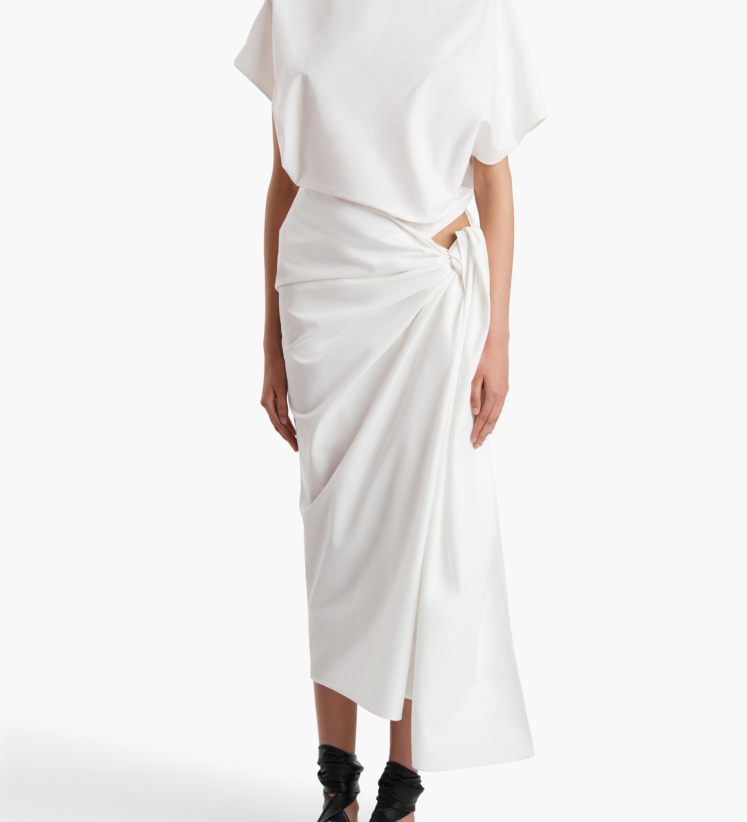 Khaite - Fray Dres in Chalk