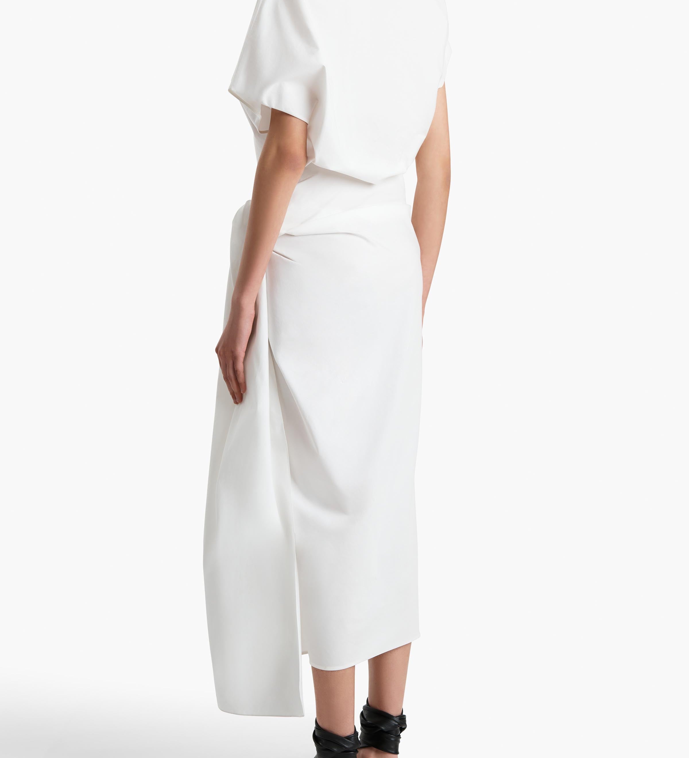 Khaite - Fray Dres in Chalk