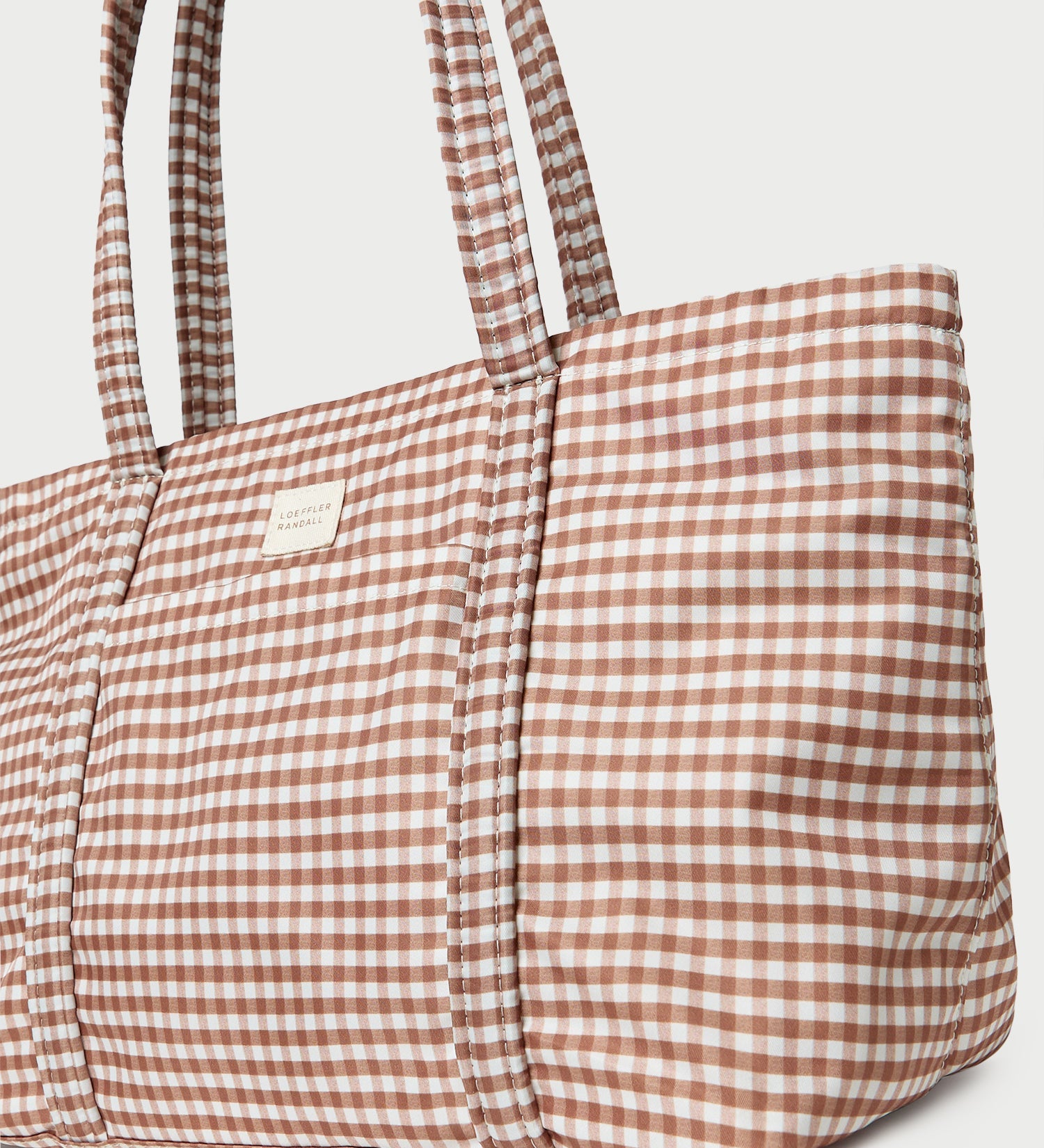 Loeffler Randall - Mira Brown Gingham Everyday Tote