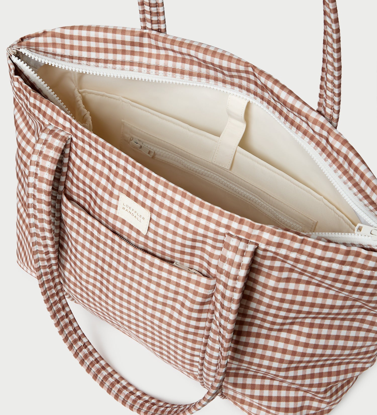 Loeffler Randall - Mira Brown Gingham Everyday Tote