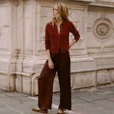 DÔEN - FREYA CASHMERE CARDIGAN -- MALBEC