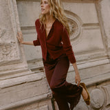 DÔEN - FREYA CASHMERE CARDIGAN -- MALBEC