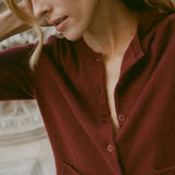 DÔEN - FREYA CASHMERE CARDIGAN -- MALBEC