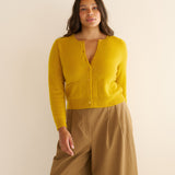 DÔEN - FREYA CASHMERE CARDIGAN -- CITRINE