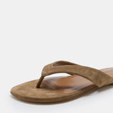 Le Monde Beryl - Flat Thong Sandal / Taupe Suede