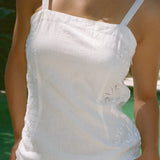 Ciao Lucia - Ipanema White Embroidered Linen Top