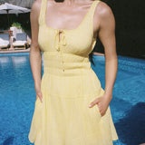 Ciao Lucia - Gianluca Sun Gingham Cotton Dress