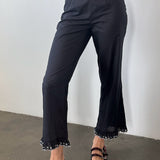 Ciao Lucia - Kaja Black Cotton Voile Pant
