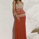 Faithfull - Citara Skirt Accordion Stripe Amber Fawn