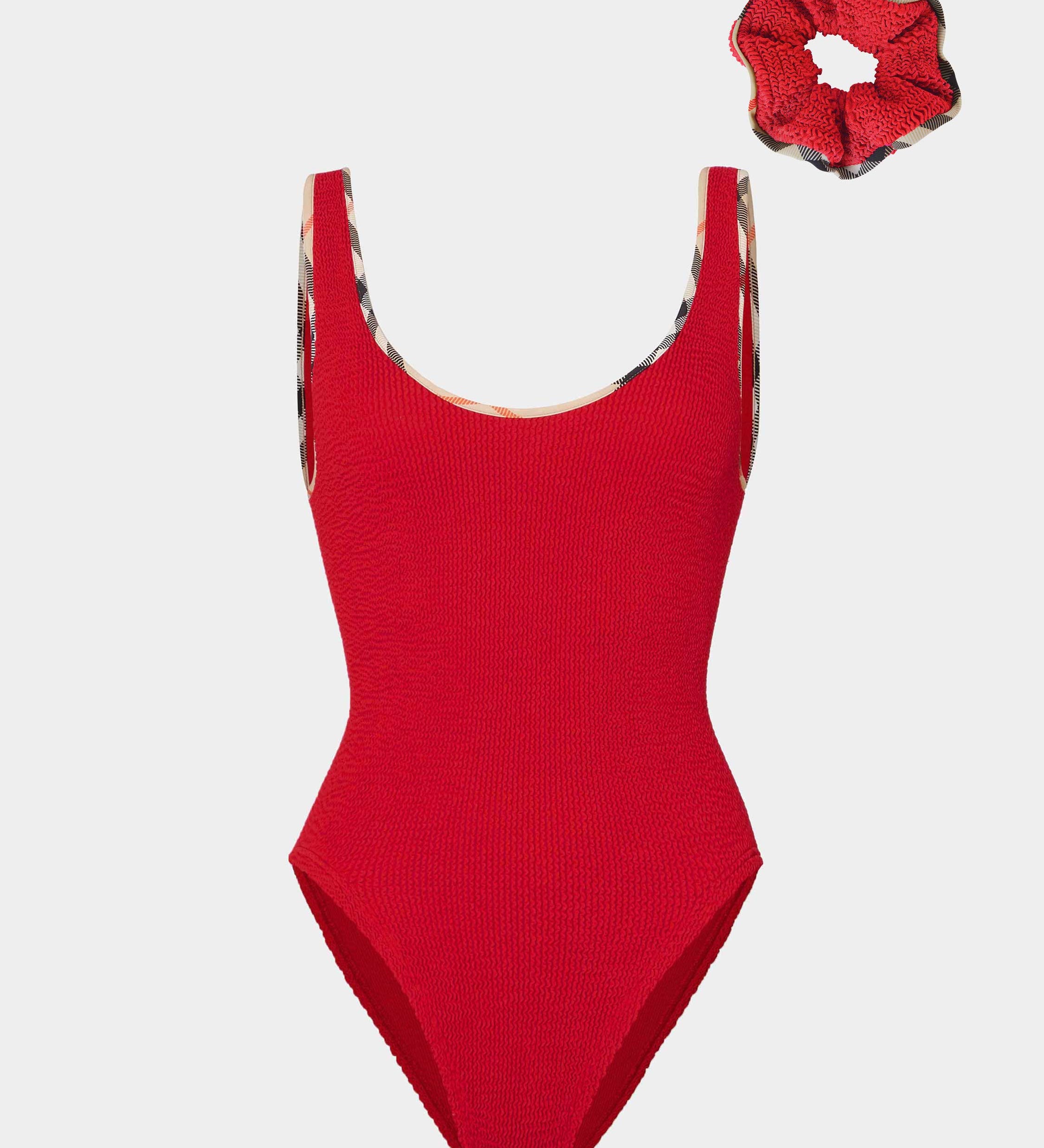 Hunza G x Burberry - Burberry x Hunza G Faye Swim - Red/Check